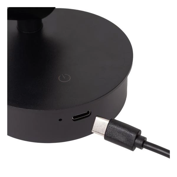 Lucide TONI - wiederaufladbare Wandstrahler / Wandleuchte - Akku/Batterie - Ø 8,1 cm - LED Dim. - CCT - 1x2W 2700K/4000K - Magnetisch - Schwarz - detail 2